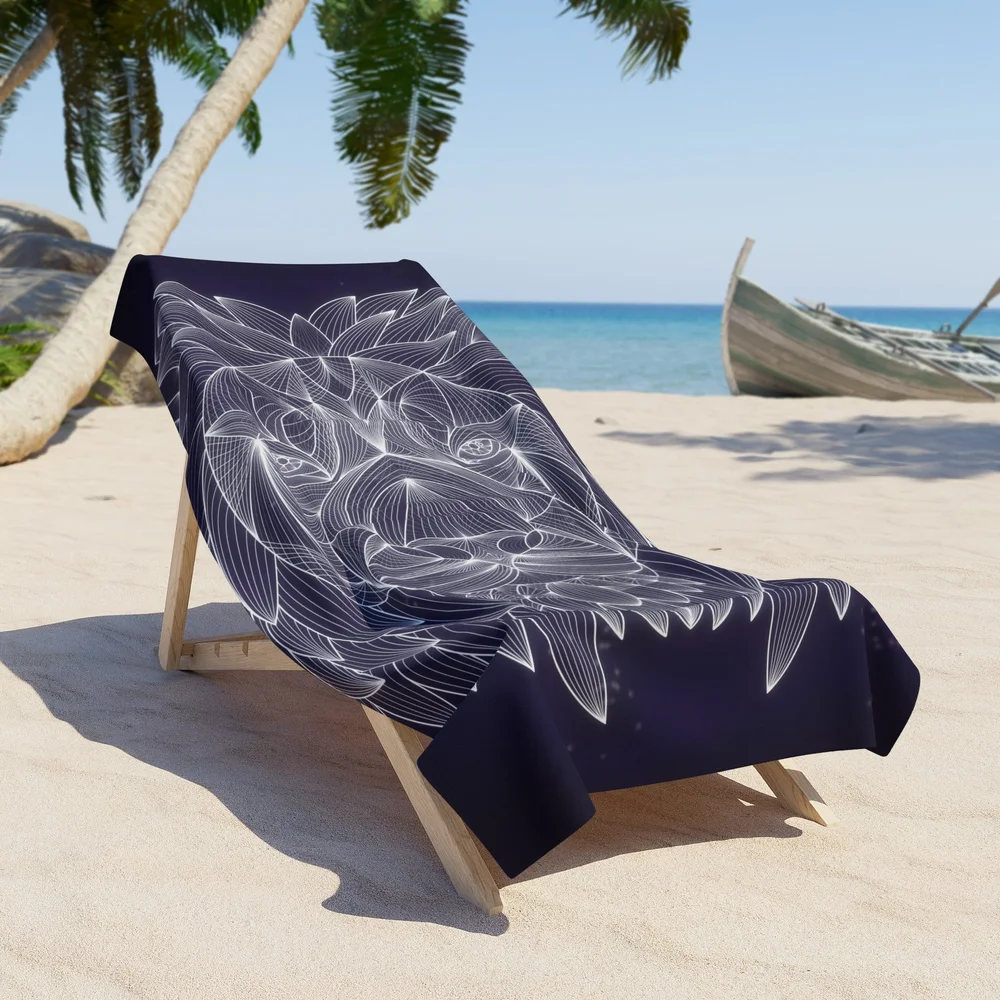 Illuminated Leo- Beach Blanket — Holland Creative
